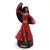 Estátua Imagem Cigana Dançarina do Amor Resina 12 Cm vermelha