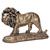 Estátua Leão Enfeite Na Base Luxo Animal Dourado/Prata/Preto Dourado acetinado