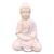 Estátua Luminária Buda Hindu Tibetano Porcelana Branco