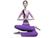 Estátua Posição Yoga Asana Decoração Para Espaço de Meditação Lilas