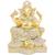 Estatueta Ganesha Enfeite Decorativo Prosperidade Decoração Zen Estátua Decorativa Elefante Indiano Hindu Dourado Com Brilho