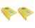 Esteira Porta Copos Kit com 02 unidades Bandeja Decoração Suporte em Alumínio. Amarelo