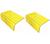 Esteira Porta Copos Laqueada Kit com 02 unidades Bandeja Decoração Proteção Sofá Amarelo