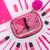 Estojo Box Cristal Transparente 100 Pens com Divisórias - Fizz Pink