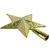Estrela Árvore De Natal Modelo Arabesco 18cm Ponteira Natalina Dourada