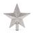 Estrela Ponteira Para Arvore de Natal Glitter 15cm Linda Prata
