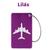 Etiqueta tag de identificação mala de viagem identificador de bagagem Lilás
