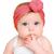 Faixa de Bebe Iinfantil Recém Nascido Turbante Menina Rosa, Chiclete
