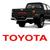 Faixa Toyota Hilux 1999 Até 2005 Adesivo/emblema Traseiro  VERMELHO