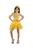 Fantasia Bambolê Infantil Carnaval Bailarina Paetê - 80 Amarelo