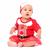 Fantasia Body Roupa Bebê de Mamãe Noel Natalino 0 á 12 Meses Vermelho