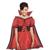 Fantasia Halloween Vampira Dark de Luxo Com Capa Adulta Feminina Vermelho e Preto