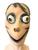 Fantasia Máscara de látex Momo Assustador Halloween Terror Bordô