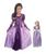 Fantasia Rapunzel Com Luvas + Boneca Rapunzel 55cm Roxo