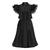 Fantasia Vandinha Cosplay Infantil Familia Addams Vestido Preto