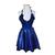 Fantasia Vestido Anos 60 Bolinha Feminino Luxo Infantil Azul, Preto
