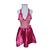 Fantasia Vestido Anos 60 Bolinha Feminino Luxo Infantil Rosa, Rosa