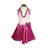 Fantasia Vestido Anos 60 Bolinha Feminino Luxo Infantil Rosa, Branco