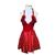 Fantasia Vestido Anos 60 Bolinha Feminino Luxo Infantil Vermelho, Preto