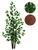 Ficus Verde Planta Artificial Figueira sem Vaso Decorativo Verde