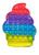 Fidget Toys Hand Spinner Anti Stress Pop It Bolha Colorido Cupcake colorido