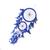 Filtro dos sonhos Cinza de penas aro grande decorativo decoração de casa Amuleto aros 60cm Azul 