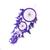Filtro dos sonhos Cinza de penas aro grande decorativo decoração de casa Amuleto aros 60cm Roxo 
