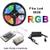 Fita Led Rgb 5050 Rolo 5m 300 Leds Ip65 + Controle + Fonte Varias Cores Luzes Festa Divertido RGB