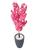 Flor Cerejeira Pink Japonesa Arranjo Artificial Com Vaso de Decoração 3D Grafite