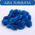 Flor de Tecido em Poliéster 25 peças Para Artesanato 2,5cm Azul Turquesa