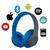 Fone De Ouvido Bluetooth 5.0 Bateria Longa Duração Sem Fio Headphone Extra Bass Dobravel Para Treino, Academia, Trabalho Azul