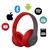 Fone De Ouvido Bluetooth 5.0 Bateria Longa Duração Sem Fio Headphone Extra Bass Dobravel Para Treino, Academia, Trabalho Vermelho