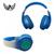 Fone de Ouvido Bluetooth Color Headphone - LED B-19J Azul