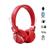 Fone de Ouvido Bluetooth Micro SD FM Dobravel com Microfone Vermelho