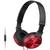 Fone De Ouvido Com Fio Sony MDR-ZX310APBZ Com Microfone E Cabo De 1,2 Metros VERMELHO