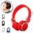 Fone De Ouvido Headphone Bluetooth PC Celular USB Rádio P2 Vermelho