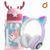 Fone de ouvido infantil bluetooth gatinho + Garrafinha 600ML Roxo