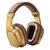 Fone de Ouvido Sem Fio Bluetooth Basike Alto Falante Headphone Viva Voz Potente Grave Dourado