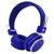 Fone de Ouvido Sem Fio Bluetooth Headphone Radio FM Microfone Cartão Memória Azul