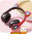 Fone Ouvido Headphone Orelha Gato Bluetooth Infantil e Pulseira Led Vermelho