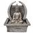 Fonte De Água Buda Hindu Altar Meia Lua Zen Resina - Bivolt CINZA