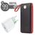 Fonte PD + Power Bank Carregador Portátil 20.000mAh Compatível com iPhone e Samsung Power Bank 20.000mAh Preto/Vermelho