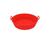 Forma Assadeira de Silicone p/ Airfryer Forno Microondas Vaporizador 16,5cm Flexivel Anti Aderente Lavável Vermelha