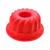 Forma Assadeira De Silicone Redonda Furo Bolo Pudim Torta Vermelho