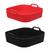 Forma / cesta de silicone quadrada para air fryer 20cm preta ou vermelha de cozinha Vermelho