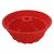 Forma De Bolo Vazada Silicone para pudim e bolos 21,5x8,5cm  vermelha