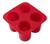 Forma De Gelo Silicone Copo Drink Bebidas Molde Ice Shots Vermelho