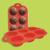 Forma De Silicone Assadeira Para Cupcake Bolinho 6 Cavidades Forma Silicone Vermelha 506
