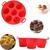 Forma De Silicone Para Mini Bolo Cupcake Airfryer Microondas Vermelho