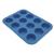 Forma em Silicone Para 12 Mini Bolos Cupcake Muffins e Petit Gateau Azul Petróleo